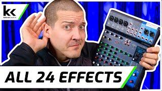 Yamaha MG10XU Audio Effects Demo - All 24 FX Test