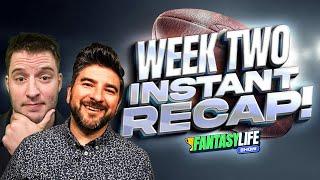 Fantasy Football Week 2 Instant Recap! | Rankings, Early Waiver Wires and More