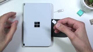 How to Insert SIM Card to MICROSOFT Surface Duo - Find SIM Card Slot