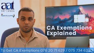 CA Sri Lanka Exemptions for AAT Passed Finalists Explained in Tamil