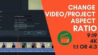 Change Video Aspect Ratio or Project Settings in Filmora | Convert to 9:10 or 4K Ratio