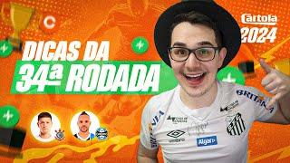 DICAS #34 RODADA | CARTOLA FC 2024 | COMEÇA NA QUARTA-FEIRA DE MANHÃ!!