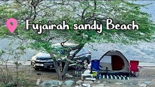 Fujairah Al Aqah Beach || Camping between mountain and Sea || Best camping spot in UAE || 4K