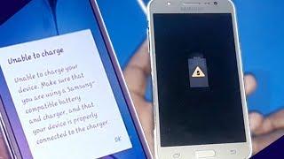 unable to charge your device make sure you are using a samsung compatible battery and charger | J5