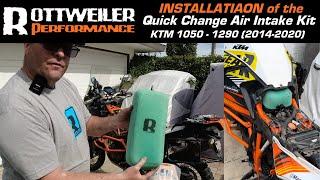 Rottweiler SOLERA Quick Change Air Intake Complete Installation |  2014 to 2020 KTM 1190 1090 1290