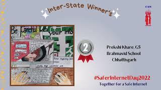 Inter - State winners of the drawing competition on "Safer Internet Day - 2022"