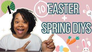 10 High End FARMHOUSE SPRING + EASTER DECOR DIYs | Dollar Tree DIYs to create in 2024