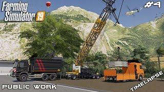 Setting up big LIEBHERR 81K crane | Public Work | Farming Simulator 19 | Episode 4