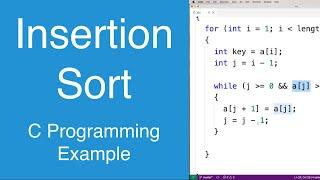 Insertion Sort | C Programming Example