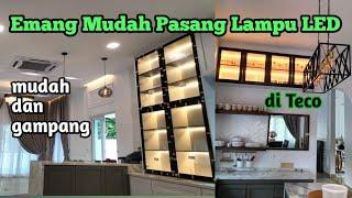 Cara Pasang Lampu LED Strip 12V Kabinet