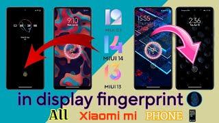 in display fingerprint on your xiaomi phone. best theme for MIUI 14 Theme Miui 13 theme