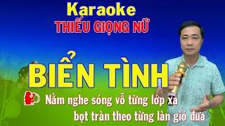 BIỂN TÌNH Karaoke Thiếu Giọng Nữ  Song Ca Với Đức Thịnh  Karaoke Nhạc Sống