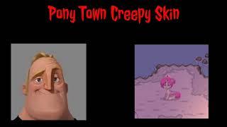 Mr. Incredible Becoming Uncanny (  Pony Town Creepy Skin )