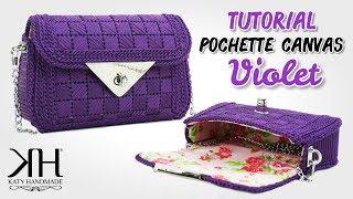 Tutorial pochette su rete preformata - Canvas "Violet"  Katy Handmade