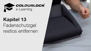 Fadenschutzgel restlos entfernen [17/22] [Multilingual subtitle] | elearning.lederzentrum.de