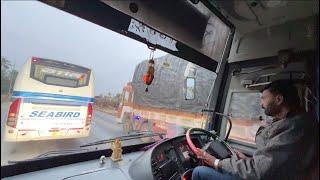 VOLVO BUS DANGEROUS CHASING & OVER TAKING AT FULL SPEED 120/h | CHASING ANOTHER VOLVO BUS