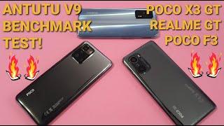 POCO X3 GT, REALME GT, POCO F3 Antutu Benchmark Test! Mediatek Dimensity 1100 vs Snapdragon 888/870!