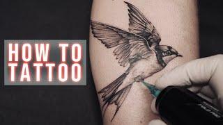 Tattoo Tutorial on Real Skin - How to Tattoo for Beginners 