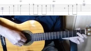 Claude Ciari - La Playa - Easy Guitar melody tutorial + TAB Guitar lesson