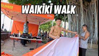 Waikiki Walk | Kalakaua Ave | Kuhio Beach Hula Mound | Waikiki Beach | Waikiki Shell Parking