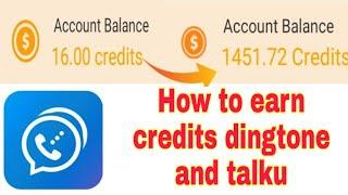 How to earn Dingtone Credits  dingtone or talku credits 100% Real