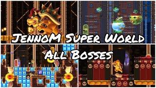 Super Mario Maker 2: JennoM Super World All Bosses (1FH-5WP-FPG)