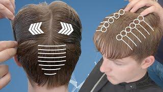 How to SCISSOR CUT Mens Hair | Step by Step Tutorial