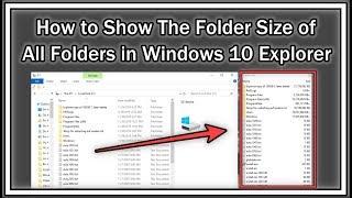 How to Show Folder Size of All Folders in Windows 10 Explorer?