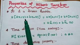 Hilbert Transform - Properties and Applications