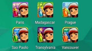 Subway Surfers Paris,Madagascar,Prague,Sao Paulo,Transylvania,Vancouver