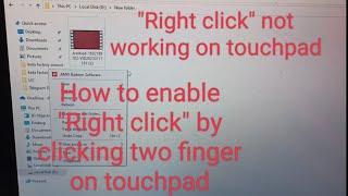 How to enable Right click on Laptop (right click on touchpad) Dell (Right click not working)