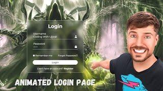 Animated Login Form using Html & CSS