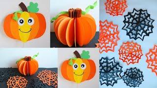 Halloween paper Crafts - Kids Craft - Paper Craft - Paper Pumpkin