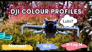 DJI Colour Profiles, Normal, HLG, D-Log M (LUT Download)