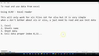 Read excel data in python-selenium code hindi video with example use in website for login Using XLRD