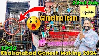 Khairatabad Ganesh Making 2024 EP22 | Saptha Mukha Maha Ganapati |70 Feet Eco Matti Friendly Ganpati