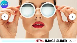 how to create an image slider in html using canva