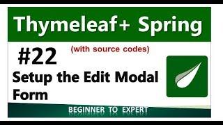 22 - Setup the Edit Modal Dialog Form