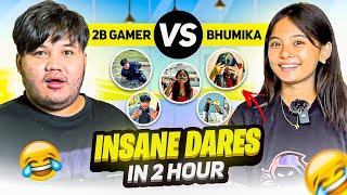 100 Dares Challenge Bhumika Vs 2B Gamer || Insane Dare On Public Gone Wrong