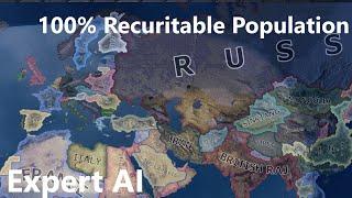 100% Recruitable Population!? Hoi4 Expert AI Timelapse