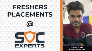 Magic Happened at SOC Experts - Vignesh Rao  | LKQ | Cybersecurity Jobs for Freshers