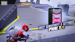 BGMI 3.2 UPDATE BEST SENSITIVITY & SETTINGSIPHONE 11 SMOOTH + 60FPS PUBG / BGMI TEST 2024 ️