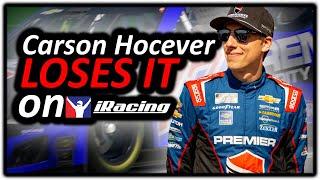 CARSON HOCEVAR LOSES HIS TEMPER IN HEATED IRACING ARGUMENT!