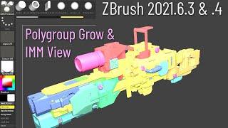 083 ZBrush 2021.6.3 Grow to Polygroups And IMM 1-Brush Visibility