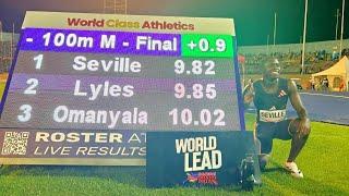 Men's 100m Racers Grand Prix 2024| Oblique Seville Defeated Noah Lyles Clocking New PB