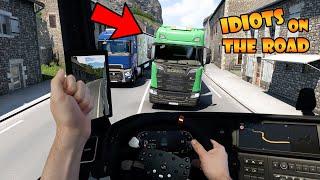 IDIOTS on the road #104 | HIDDEN ADMIN Banning people | Real Hands Funny moments - ETS2 Multiplayer