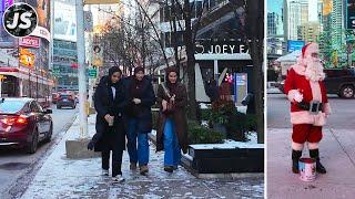 COLD Winter Sunday Before Xmas | Downtown Toronto Walk (2024)