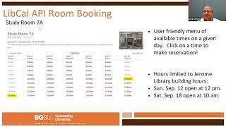 Using the Springshare LibCal API to improve the User Experience of Reserving Spaces