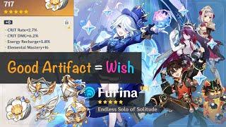 Furina Pulls, but I can only wish if I farm a crit rate crit damage artifact | Genshin Impact