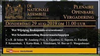 PLENAIRE OPENBARE VERGADERING 29 AUGUSTUS 2019